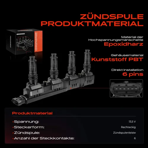 Zündspule 13,5 V Frankberg 5481FB0015099 Bild Zündspule 13,5 V Frankberg 5481FB0015099