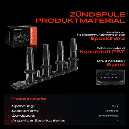 Zündspule 13,5 V Frankberg 5481FB0015101 Bild Zündspule 13,5 V Frankberg 5481FB0015101