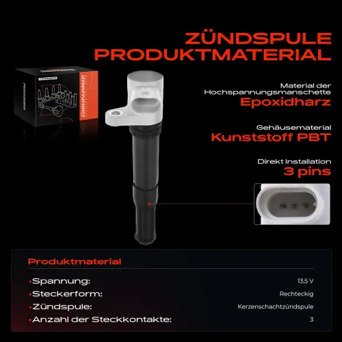 Zündspule 13,5 V Frankberg 5481FB0015118 Bild Zündspule 13,5 V Frankberg 5481FB0015118