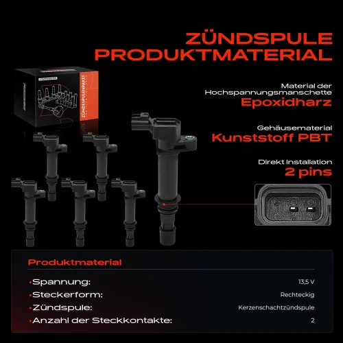 Zündspule 13,5 V Frankberg 5481FB0015120 Bild Zündspule 13,5 V Frankberg 5481FB0015120