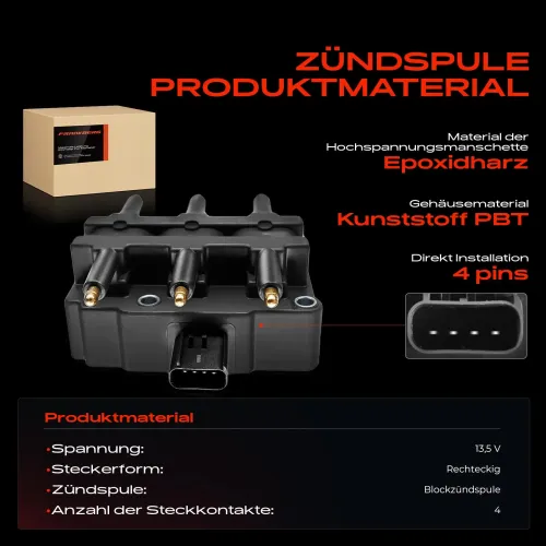 Zündspule 13,5 V Frankberg 5481FB0015152 Bild Zündspule 13,5 V Frankberg 5481FB0015152