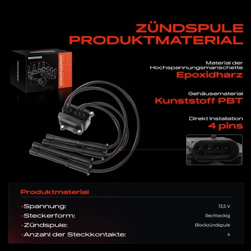 Zündspule 13,5 V Frankberg 5481FB0015191 Bild Zündspule 13,5 V Frankberg 5481FB0015191