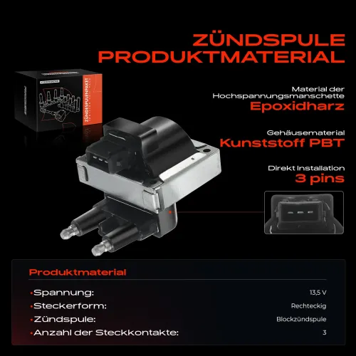 Zündspule 13,5 V Frankberg 5481FB0015207 Bild Zündspule 13,5 V Frankberg 5481FB0015207