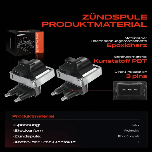 Zündspule 13,5 V Frankberg 5481FB0015208 Bild Zündspule 13,5 V Frankberg 5481FB0015208