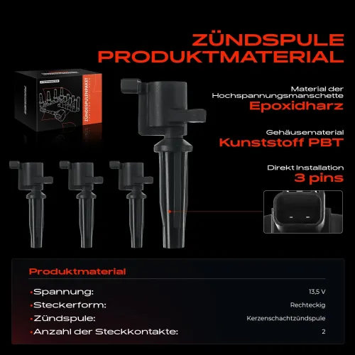 Zündspule 13,5 V Frankberg 5481FB0015229 Bild Zündspule 13,5 V Frankberg 5481FB0015229