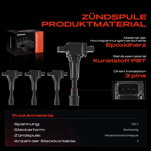 Zündspule 13,5 V Frankberg 5481FB0015240 Bild Zündspule 13,5 V Frankberg 5481FB0015240