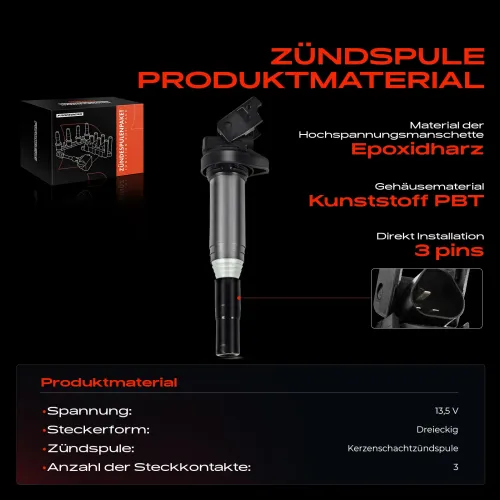 Zündspule 13,5 V Frankberg 5481FB0015245 Bild Zündspule 13,5 V Frankberg 5481FB0015245