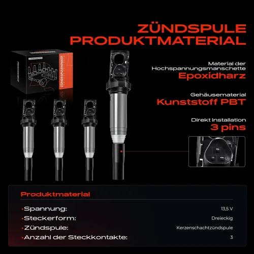 Zündspule 13,5 V Frankberg 5481FB0015246 Bild Zündspule 13,5 V Frankberg 5481FB0015246