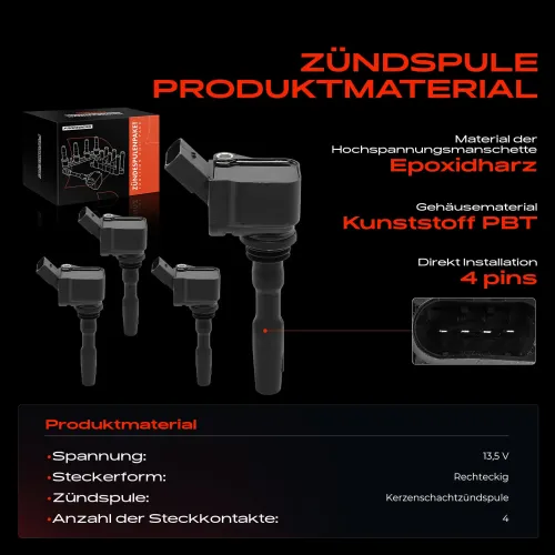Zündspule 12 V 13,5 V Frankberg 5481FB0015285 Bild Zündspule 12 V 13,5 V Frankberg 5481FB0015285