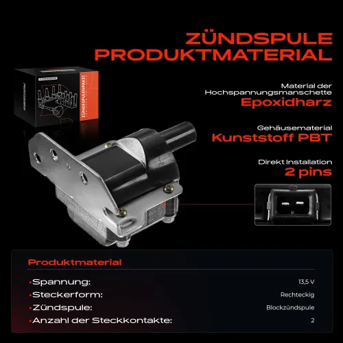 Zündspule 13,5 V Frankberg 5481FB0015288 Bild Zündspule 13,5 V Frankberg 5481FB0015288