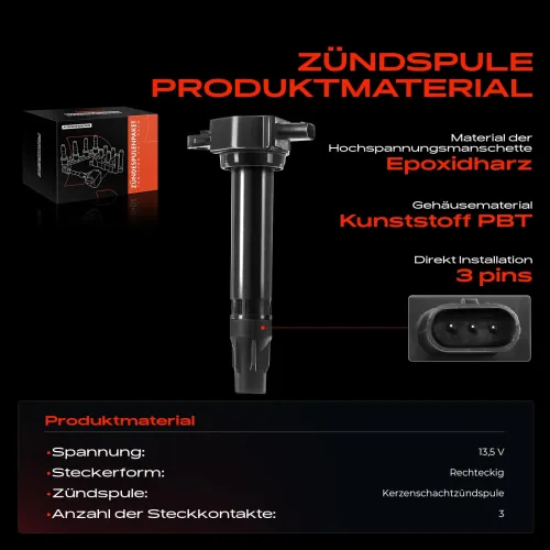 Zündspule 13,5 V Frankberg 5481FB0015292 Bild Zündspule 13,5 V Frankberg 5481FB0015292