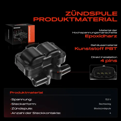 Zündspule 13,5 V Frankberg 5481FB0015295 Bild Zündspule 13,5 V Frankberg 5481FB0015295
