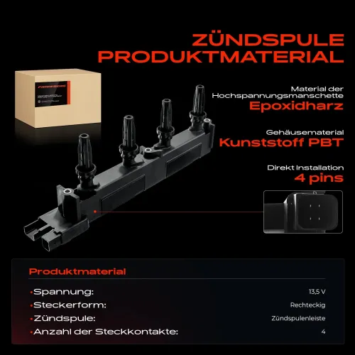 Zündspule 13,5 V Frankberg 5481FB0015312 Bild Zündspule 13,5 V Frankberg 5481FB0015312