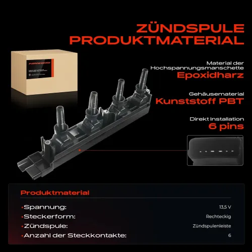 Zündspule 13,5 V Frankberg 5481FB0015315 Bild Zündspule 13,5 V Frankberg 5481FB0015315