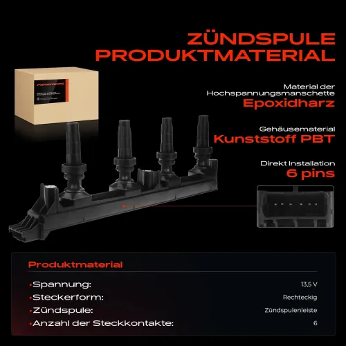 Zündspule 13,5 V Frankberg 5481FB0015316 Bild Zündspule 13,5 V Frankberg 5481FB0015316