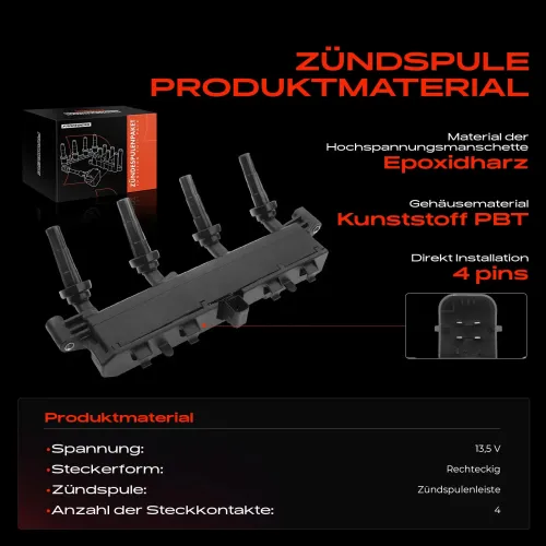 Zündspule 13,5 V Frankberg 5481FB0015336 Bild Zündspule 13,5 V Frankberg 5481FB0015336