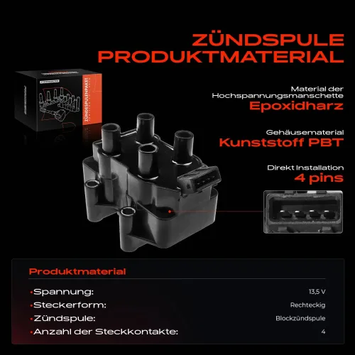 Zündspule 13,5 V Frankberg 5481FB0015343 Bild Zündspule 13,5 V Frankberg 5481FB0015343