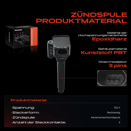 Zündspule 13,5 V Frankberg 5481FB0015351 Bild Zündspule 13,5 V Frankberg 5481FB0015351