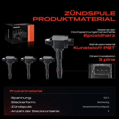 Zündspule 13,5 V Frankberg 5481FB0015373 Bild Zündspule 13,5 V Frankberg 5481FB0015373