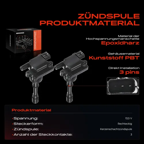 Zündspule 13,5 V Frankberg 5481FB0015381 Bild Zündspule 13,5 V Frankberg 5481FB0015381