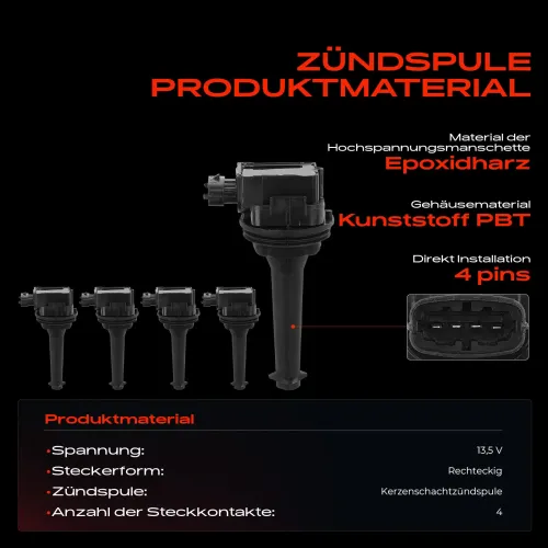 Zündspule 13,5 V Frankberg 5481FB0015404 Bild Zündspule 13,5 V Frankberg 5481FB0015404