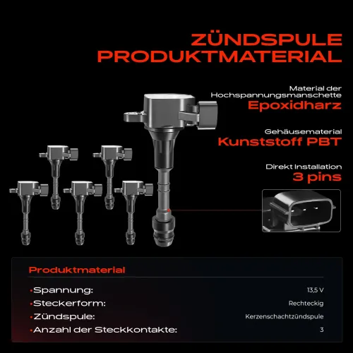 Zündspule 13,5 V Frankberg 5481FB0015409 Bild Zündspule 13,5 V Frankberg 5481FB0015409