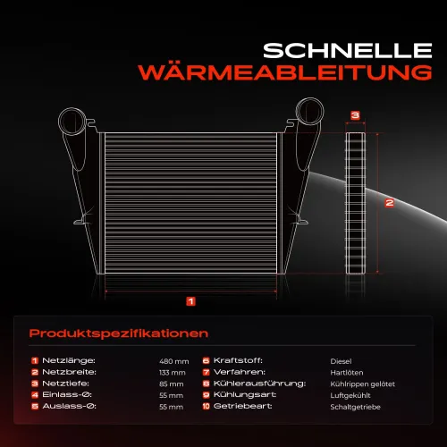 Niedertemperaturkühler, Ladeluftkühler Frankberg 5481FB0015668 Bild Niedertemperaturkühler, Ladeluftkühler Frankberg 5481FB0015668