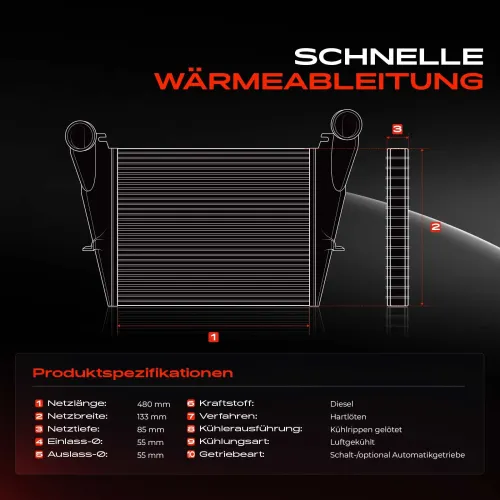 Niedertemperaturkühler, Ladeluftkühler Frankberg 5481FB0015669 Bild Niedertemperaturkühler, Ladeluftkühler Frankberg 5481FB0015669