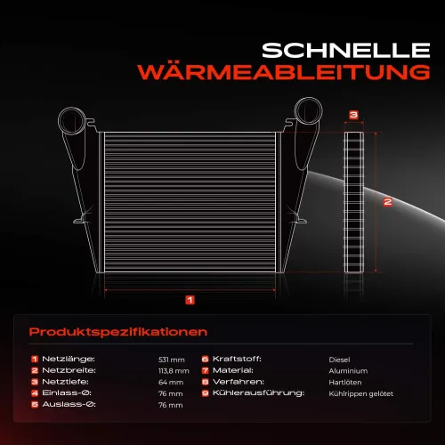 Niedertemperaturkühler, Ladeluftkühler Frankberg 5481FB0015806 Bild Niedertemperaturkühler, Ladeluftkühler Frankberg 5481FB0015806