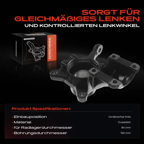 Achsschenkel, Radaufhängung Vorderachse links Frankberg 5481FB0016009 Bild Achsschenkel, Radaufhängung Vorderachse links Frankberg 5481FB0016009