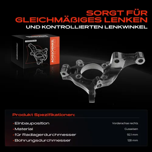 Achsschenkel, Radaufhängung Vorderachse rechts Frankberg 5481FB0016136 Bild Achsschenkel, Radaufhängung Vorderachse rechts Frankberg 5481FB0016136