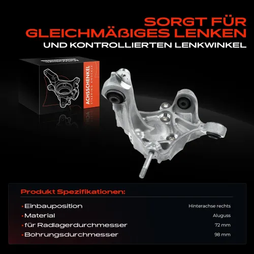 Achsschenkel, Radaufhängung Hinterachse rechts Frankberg 5481FB0016177 Bild Achsschenkel, Radaufhängung Hinterachse rechts Frankberg 5481FB0016177