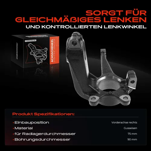 Achsschenkel, Radaufhängung vorne rechts Vorderachse rechts Frankberg 5481FB0016185 Bild Achsschenkel, Radaufhängung vorne rechts Vorderachse rechts Frankberg 5481FB0016185