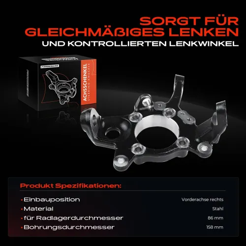 Achsschenkel, Radaufhängung Vorderachse rechts Frankberg 5481FB0016218 Bild Achsschenkel, Radaufhängung Vorderachse rechts Frankberg 5481FB0016218