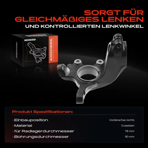 Achsschenkel, Radaufhängung Vorderachse rechts Frankberg 5481FB0016220 Bild Achsschenkel, Radaufhängung Vorderachse rechts Frankberg 5481FB0016220