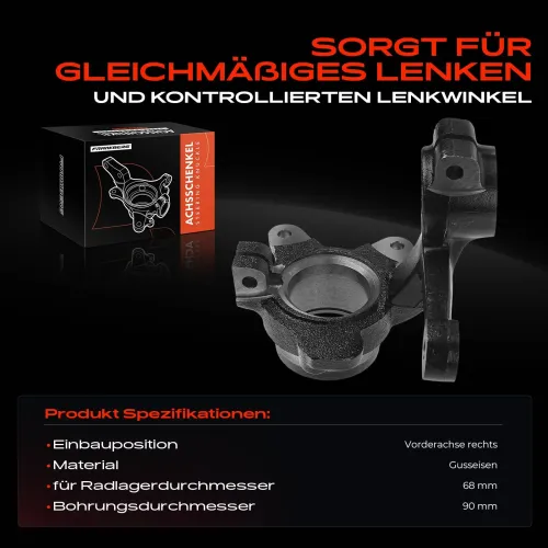 Achsschenkel, Radaufhängung vorne rechts Vorderachse rechts Frankberg 5481FB0016232 Bild Achsschenkel, Radaufhängung vorne rechts Vorderachse rechts Frankberg 5481FB0016232