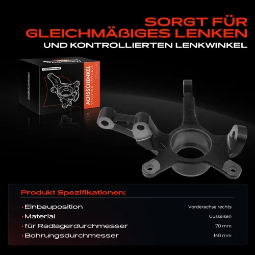 Achsschenkel, Radaufhängung Vorderachse rechts Frankberg 5481FB0016238 Bild Achsschenkel, Radaufhängung Vorderachse rechts Frankberg 5481FB0016238