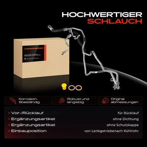 Hydraulikschlauch, Lenkung von Lenkgetriebe nach Kühlrohr Frankberg 5481FB0018011 Bild Hydraulikschlauch, Lenkung von Lenkgetriebe nach Kühlrohr Frankberg 5481FB0018011
