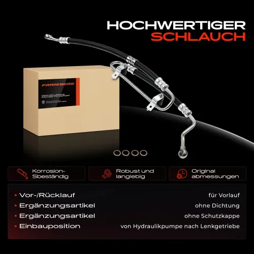 Hydraulikschlauch, Lenkung von Hydraulikpumpe nach Lenkgetriebe Frankberg 5481FB0018013 Bild Hydraulikschlauch, Lenkung von Hydraulikpumpe nach Lenkgetriebe Frankberg 5481FB0018013