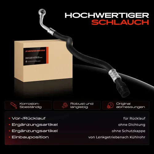 Hydraulikschlauch, Lenkung von Lenkgetriebe nach Kühlrohr Frankberg 5481FB0018014 Bild Hydraulikschlauch, Lenkung von Lenkgetriebe nach Kühlrohr Frankberg 5481FB0018014