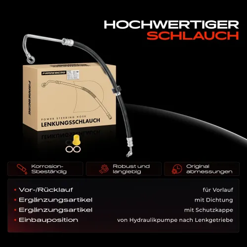 Hydraulikschlauch, Lenkung von Hydraulikpumpe nach Lenkgetriebe Frankberg 5481FB0018018 Bild Hydraulikschlauch, Lenkung von Hydraulikpumpe nach Lenkgetriebe Frankberg 5481FB0018018