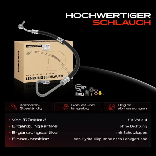 Hydraulikschlauch, Lenkung von Hydraulikpumpe nach Lenkgetriebe Frankberg 5481FB0018019 Bild Hydraulikschlauch, Lenkung von Hydraulikpumpe nach Lenkgetriebe Frankberg 5481FB0018019