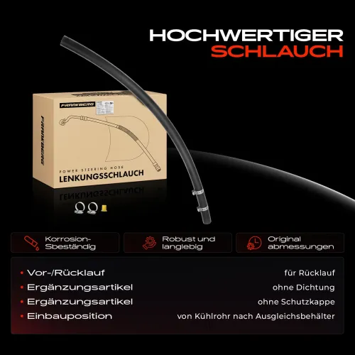 Hydraulikschlauch, Lenkung von Kühlrohr nach Ausgleichsbehälter Frankberg 5481FB0018020 Bild Hydraulikschlauch, Lenkung von Kühlrohr nach Ausgleichsbehälter Frankberg 5481FB0018020