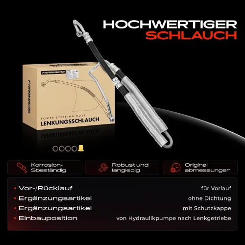 Hydraulikschlauch, Lenkung von Hydraulikpumpe nach Lenkgetriebe Frankberg 5481FB0018021 Bild Hydraulikschlauch, Lenkung von Hydraulikpumpe nach Lenkgetriebe Frankberg 5481FB0018021