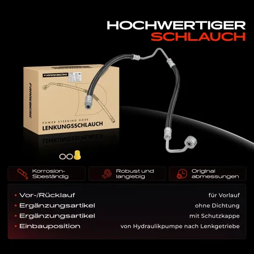 Hydraulikschlauch, Lenkung von Hydraulikpumpe nach Lenkgetriebe Frankberg 5481FB0018030 Bild Hydraulikschlauch, Lenkung von Hydraulikpumpe nach Lenkgetriebe Frankberg 5481FB0018030
