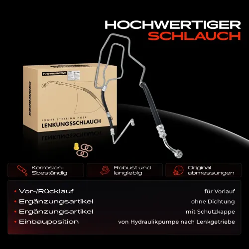 Hydraulikschlauch, Lenkung von Hydraulikpumpe nach Lenkgetriebe Frankberg 5481FB0018036 Bild Hydraulikschlauch, Lenkung von Hydraulikpumpe nach Lenkgetriebe Frankberg 5481FB0018036