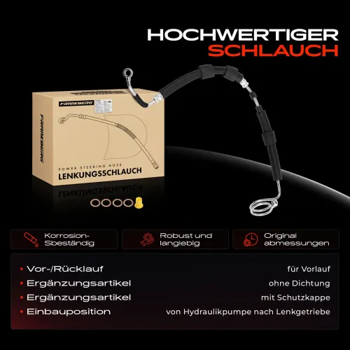 Hydraulikschlauch, Lenkung von Hydraulikpumpe nach Lenkgetriebe Frankberg 5481FB0018045 Bild Hydraulikschlauch, Lenkung von Hydraulikpumpe nach Lenkgetriebe Frankberg 5481FB0018045