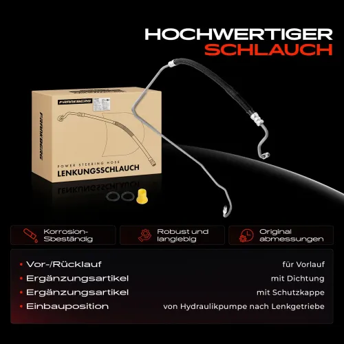 Hydraulikschlauch, Lenkung von Hydraulikpumpe nach Lenkgetriebe Frankberg 5481FB0018047 Bild Hydraulikschlauch, Lenkung von Hydraulikpumpe nach Lenkgetriebe Frankberg 5481FB0018047