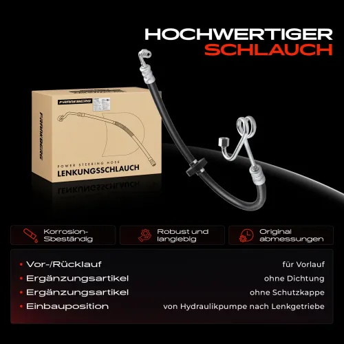 Hydraulikschlauch, Lenkung von Hydraulikpumpe nach Lenkgetriebe Frankberg 5481FB0018055 Bild Hydraulikschlauch, Lenkung von Hydraulikpumpe nach Lenkgetriebe Frankberg 5481FB0018055