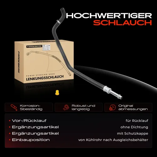 Hydraulikschlauch, Lenkung von Kühlrohr nach Ausgleichsbehälter Frankberg 5481FB0018058 Bild Hydraulikschlauch, Lenkung von Kühlrohr nach Ausgleichsbehälter Frankberg 5481FB0018058
